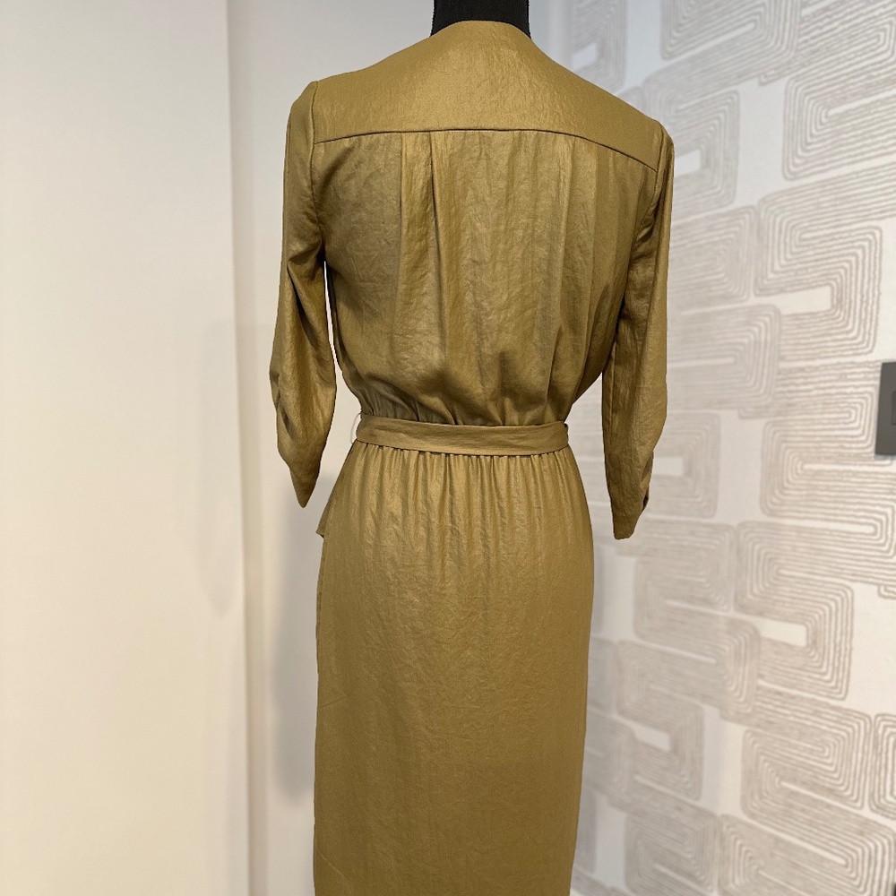 BCBGMaxAzria DARK CHARTREUSE "TABEA" COCKTAIL DRESS - Picture 5 of 7
